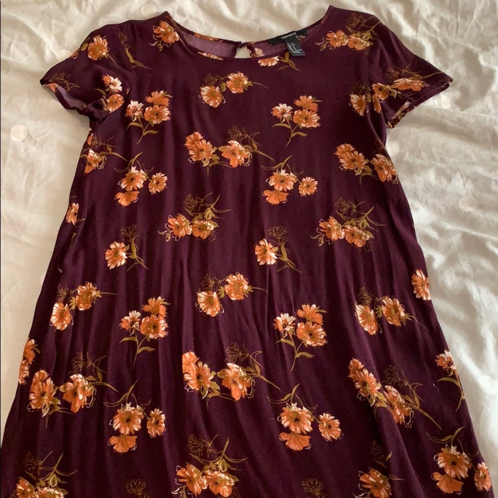 Forever 21 Short Sleeve Floral Dress